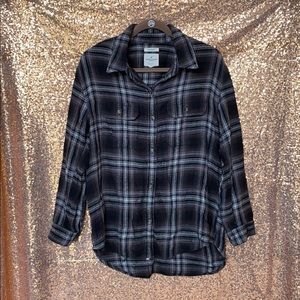 American Eagle Distressed Flannel